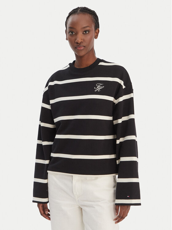 Tommy Hilfiger Bluza WW0WW48431 Czarny Regular Fit