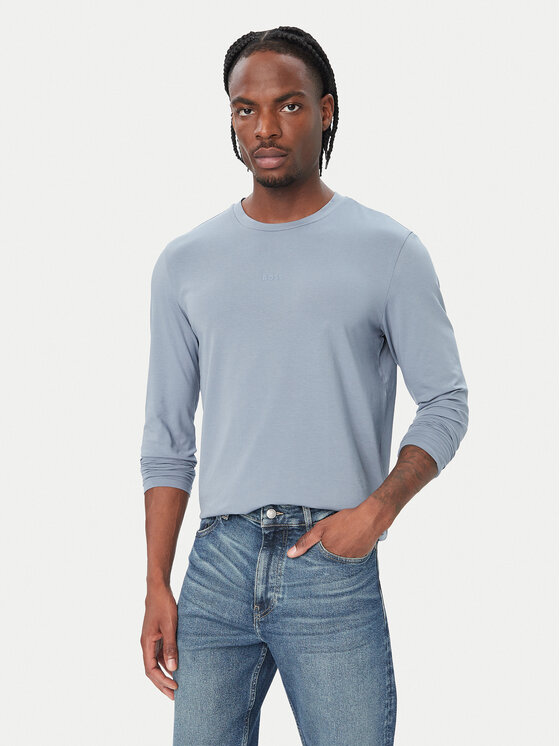 BOSS Longsleeve Tchark 50473286 Granatowy Regular Fit