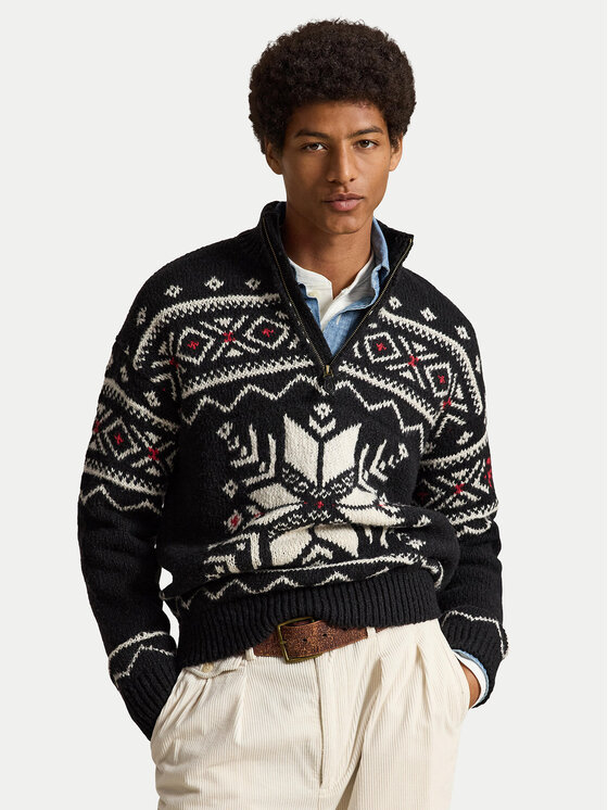 Polo Ralph Lauren Sweter 710B36075001 Czarny Regular Fit