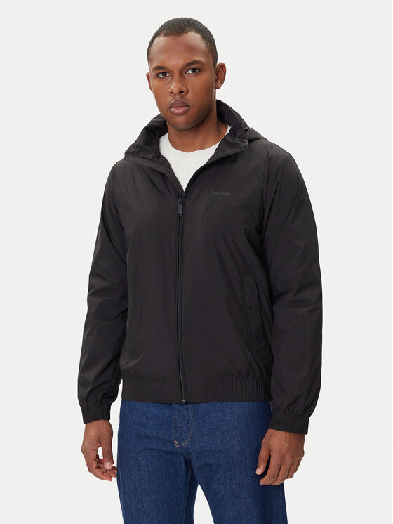 Calvin Klein Kurtka przejściowa LV04LC511G Czarny Relaxed Fit