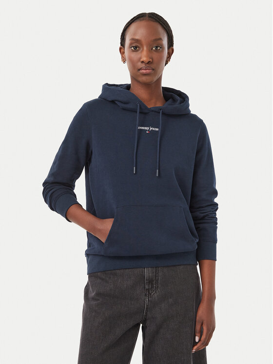 Tommy Jeans Bluza Classic Logo DW0DW23537 Granatowy Regular Fit