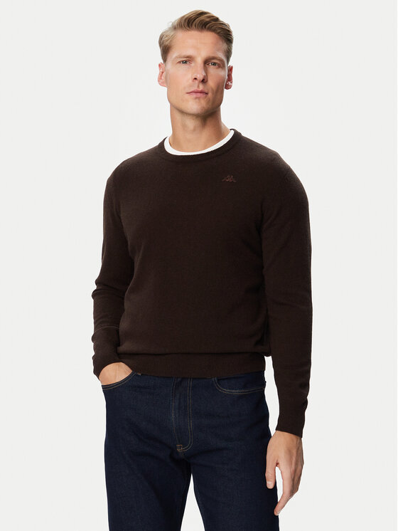 Robe di Kappa Sweter Lamb Bimbereke 670477X Brązowy ciemny Regular Fit