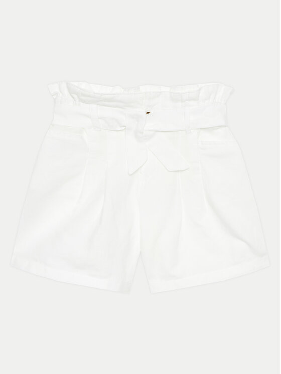 United Colors Of Benetton Szorty materiałowe 4BE7C902D Biały Relaxed Fit