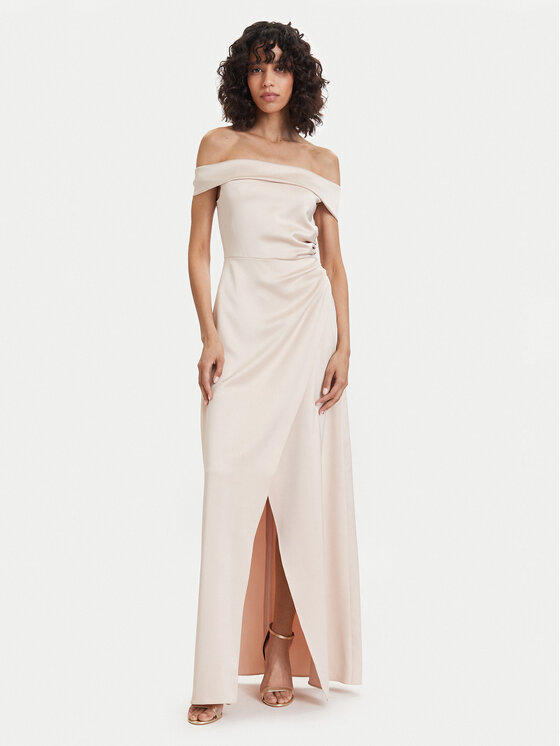 ACCESS FASHION Sukienka wieczorowa 63-3436-322 Złoty Regular Fit