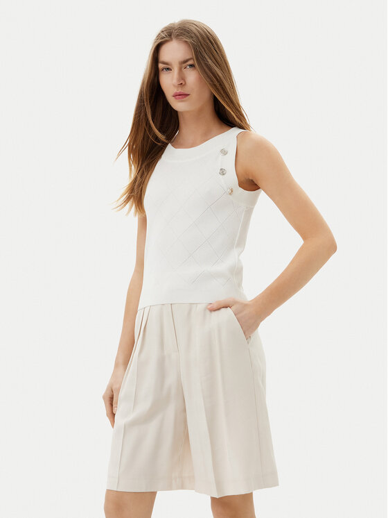 Artigli Top ACMA001879 Kremowy Regular Fit
