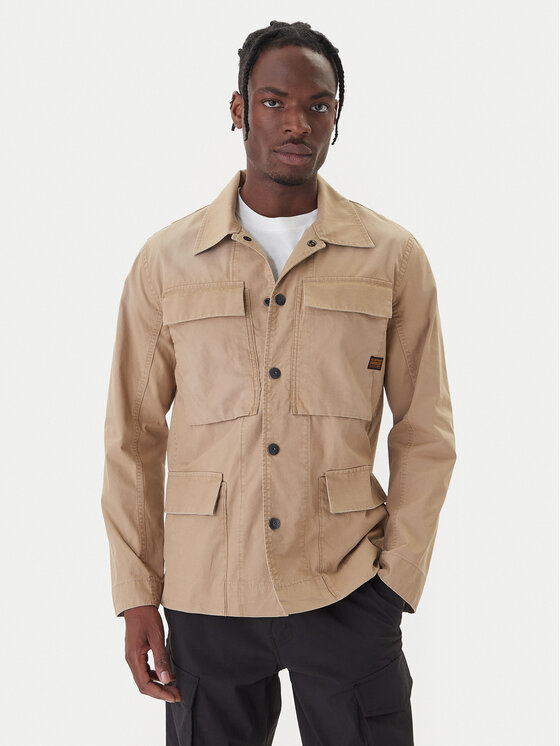 G-STAR Kurtka koszulowa 4 Pkt Overshirt D26429-D387 Beżowy Slim Fit