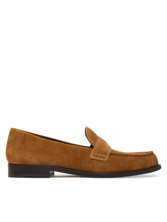 Tory Burch Loafersy Penny 178119 Brązowy