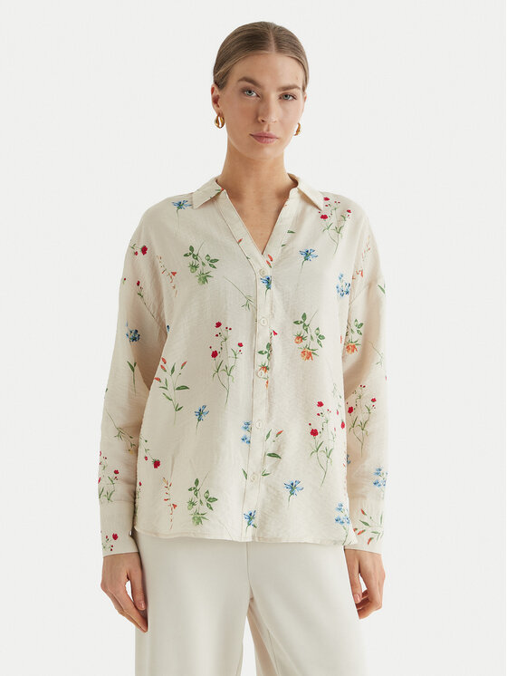 Vero Moda Koszula Josie 10315150 Beżowy Oversize