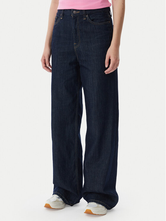 Tommy Jeans Jeansy Claire DW0DW23093 Granatowy Wide Leg