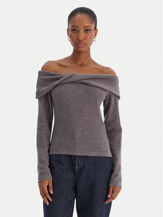 Vero Moda Sweter Kaia 10333298 Szary Regular Fit