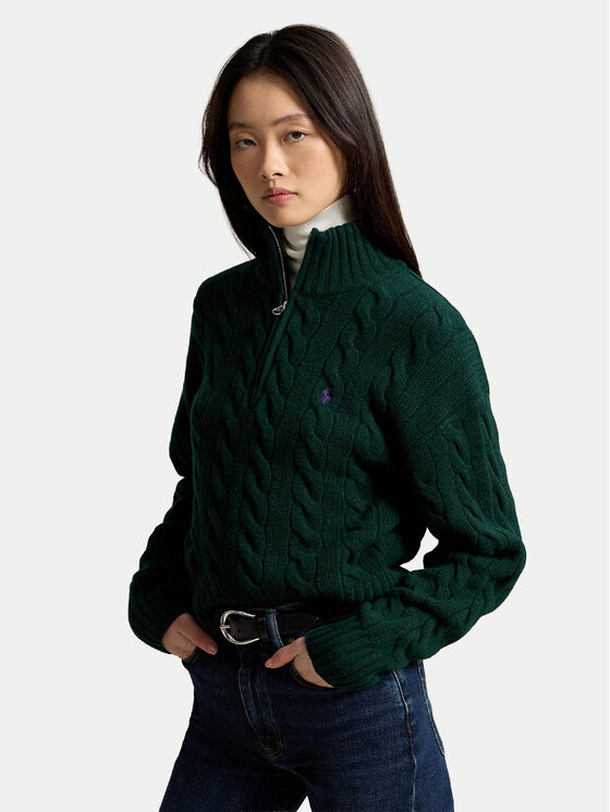 Polo Ralph Lauren Sweter 211972130500 Zielony ciemny Relaxed Fit