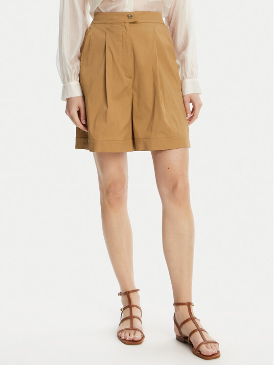 Max Mara Beachwear Bermudy Sultano 2516141019 Brązowy Relaxed Fit