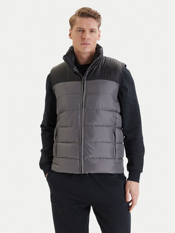 Kappa Kamizelka 35285VW Szary Regular Fit