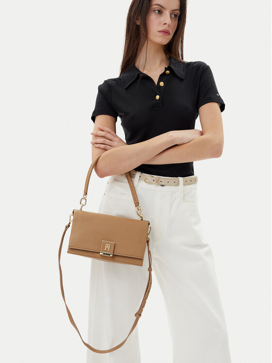 Tommy Hilfiger Torebka Th Her Med Crossover AW0AW17216 Brązowy