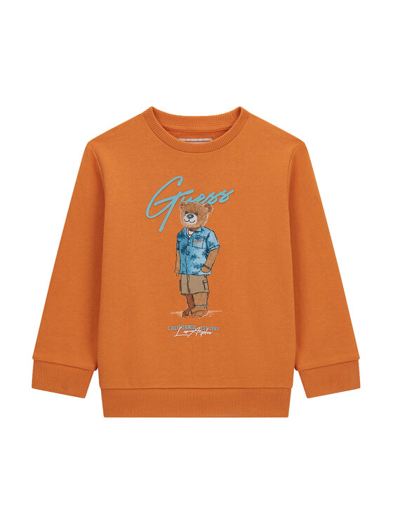 Guess Bluza N6GQ04 KA6R4 Pomarańczowy Regular Fit