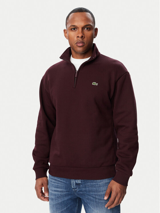Lacoste Bluza SH8866 Brązowy ciemny Regular Fit