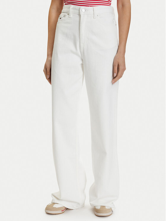 Tommy Jeans Jeansy DW0DW22648 Biały Straight Leg