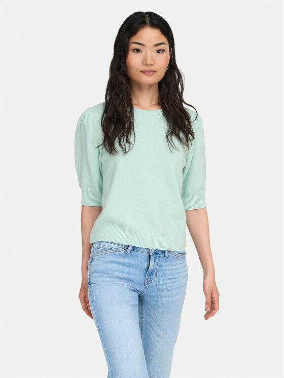 ONLY Sweter Rica 15318551 Zielony Regular Fit
