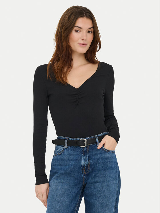 ONLY Bluzka Betty 15365756 Czarny Standard Fit