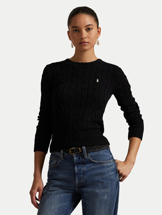 Polo Ralph Lauren Sweter 211971869006 Czarny Slim Fit