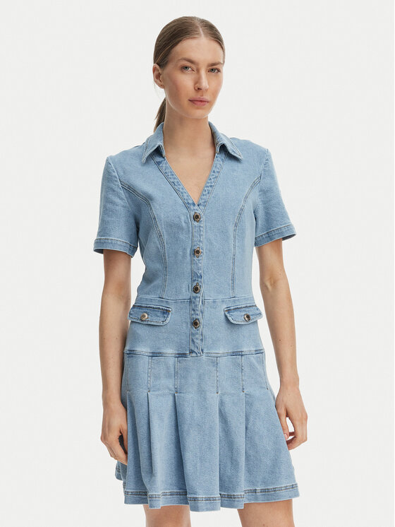 Morgan Sukienka jeansowa 251-RTALA Niebieski Slim Fit