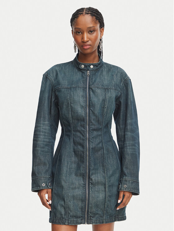 G-STAR Sukienka jeansowa Hourglass D29963-E358 Niebieski Regular Fit