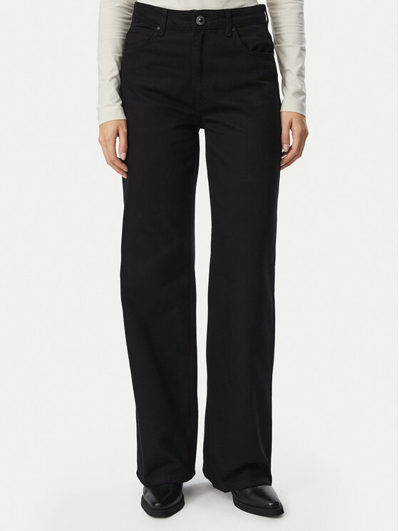 Guess Jeansy W6BA1A D2578 Czarny Wide Leg