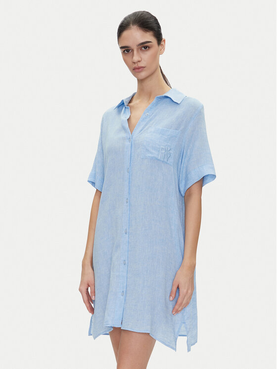 DKNY Koszula nocna YI30054 Błękitny Relaxed Fit