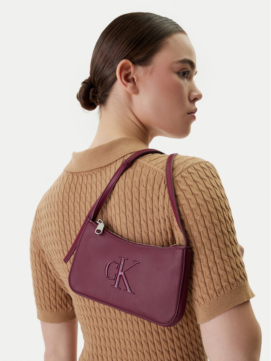 Calvin Klein Torebka Bold Ck Mini Bag LV04F1125G Bordowy