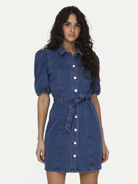 ONLY Sukienka jeansowa Vibbe 15304123 Niebieski Regular Fit
