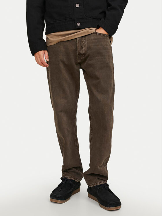 Jack & Jones Jeansy Chris 12246401 Brązowy Relaxed Fit