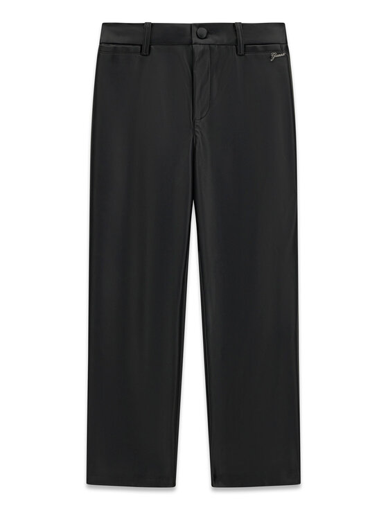 Guess Spodnie z imitacji skóry J6BB11 W3916 Czarny Regular Fit