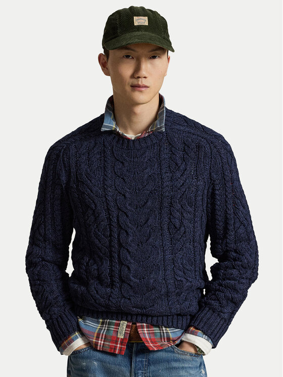 Polo Ralph Lauren Sweter 710B26774001 Granatowy Regular Fit