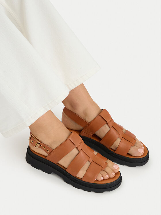 Clarks Sandały Orinoco3 Strap 26186587 Brązowy