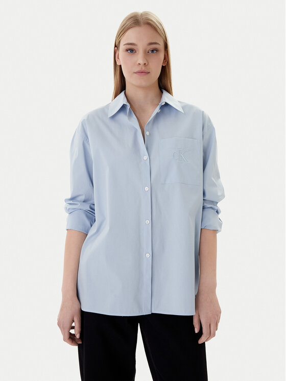 Calvin Klein Jeans Koszula LV047C143G Szary Relaxed Fit