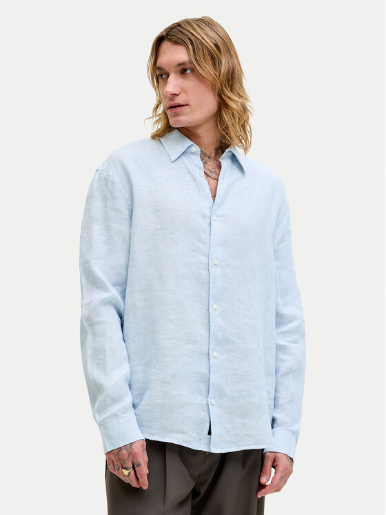 Jack & Jones Koszula Lawrence 12293563 Niebieski jasny Regular Fit
