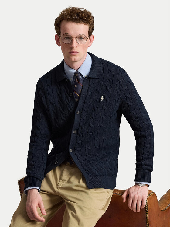 Polo Ralph Lauren Kardigan 710979114500 Granatowy Regular Fit