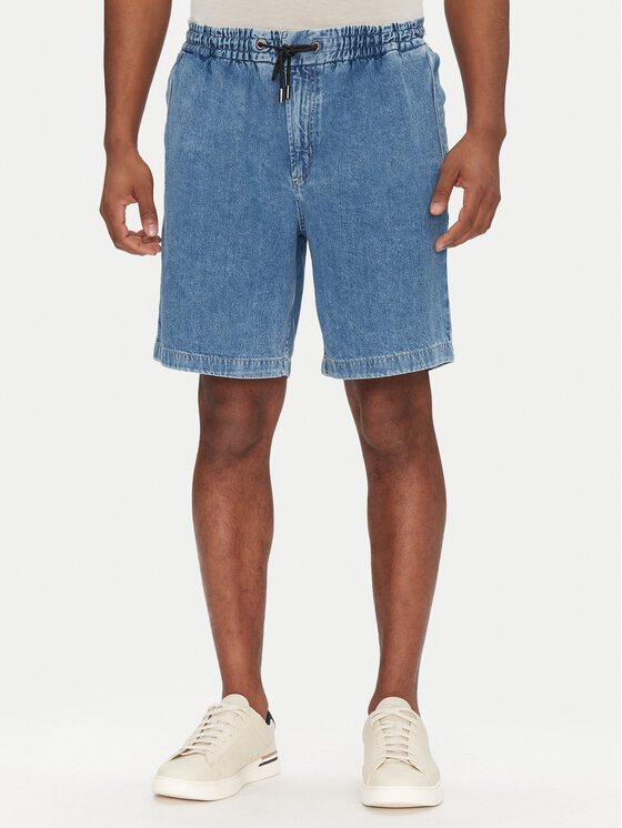 BOSS Szorty jeansowe 50537804 Niebieski Relaxed Fit
