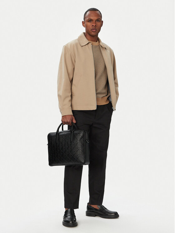 Calvin Klein Aktówka Emblem Aop Deboss LV04D3561G Czarny