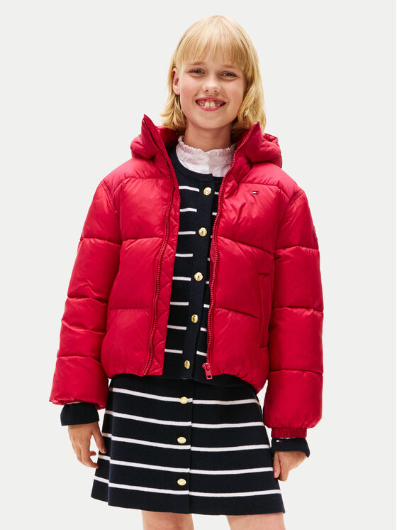 Tommy Hilfiger Kurtka zimowa KG0KG08759 S Czerwony Regular Fit