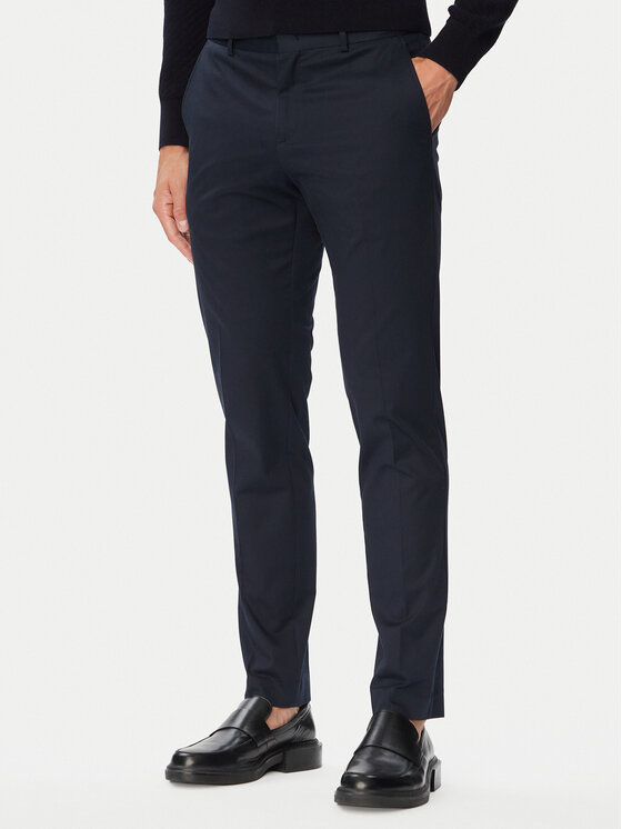 BOSS Chinosy C-Genius-DTL-WG-264F 50571185 Granatowy Slim Fit