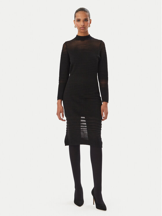 Rinascimento Sukienka koktajlowa CFM0012384003 Czarny Slim Fit