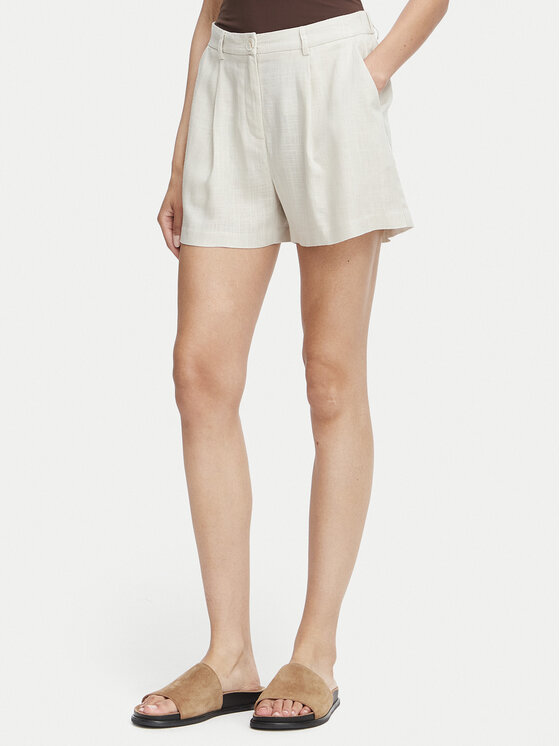 Vero Moda Szorty materiałowe Rosie 10346913 Beżowy jasny Loose Fit