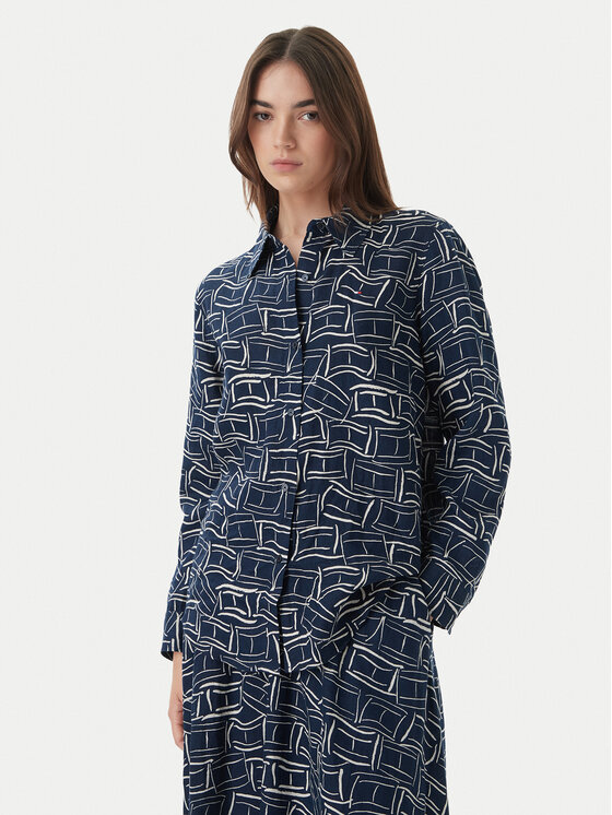 Tommy Hilfiger Koszula WW0WW44679 Granatowy Regular Fit
