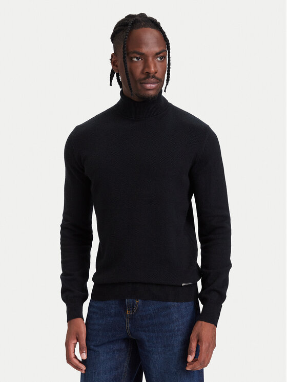 KARL LAGERFELD Golf 655013 564303 Czarny Regular Fit