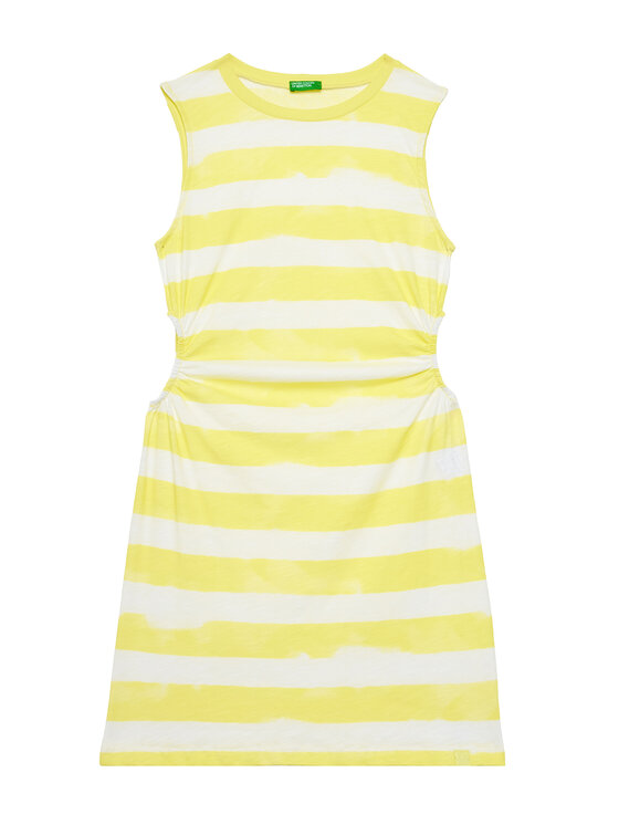United Colors Of Benetton Sukienka letnia 3SL3CV013 Żółty Regular Fit
