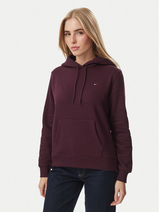Tommy Jeans Bluza DW0DW19958 Bordowy Regular Fit