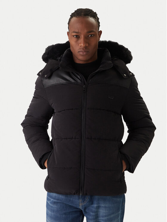Guess Kurtka zimowa M5BL2A W2202 Czarny Regular Fit