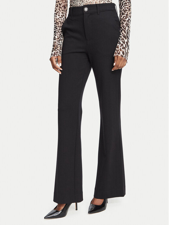 Guess Spodnie materiałowe W6BB25 K6213 Czarny Flared Leg