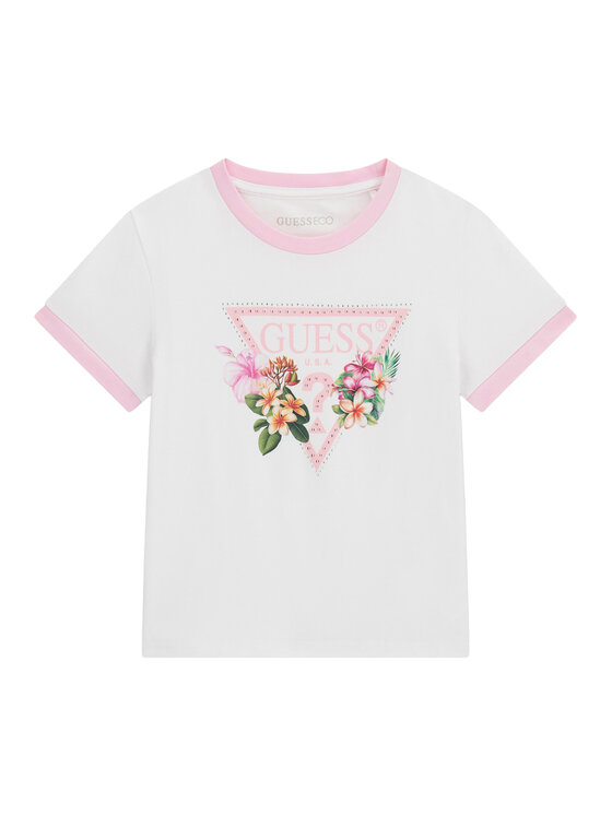 Guess T-Shirt J6GI23 K6YW4 Biały Regular Fit